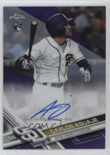 2017 Topps Chrome Rookie Purple Refractor 108/250 Carlos Asuaje #RA-CAS Auto 0c2