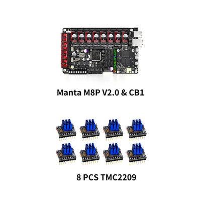 Manta M8P V2.0 3D Printer Mainboard Kit for Klipper/Voron With CB1 & 8x TMC2209