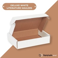 8-16" White Deluxe Literature Shipping Mailers Multi Size  50 Pack