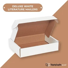 8-16" White Deluxe Literature Shipping Mailers (Multi Size)  50 Pack