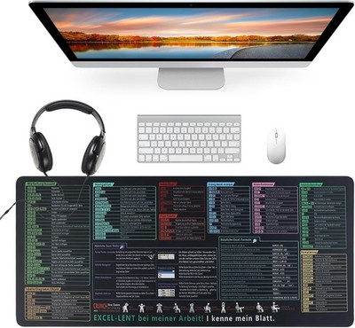 Excel Schreibtischunterlage Deutsch,Gaming Mauspad XXL,Mousepad 900x400 x3