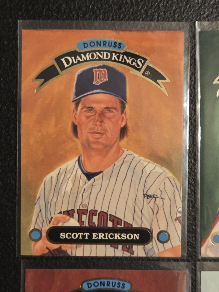 Lote de 4 cartas Donruss Diamond Kings 1991 Fred McGriff Scott Erickson D Martínez Foto 3 de 4