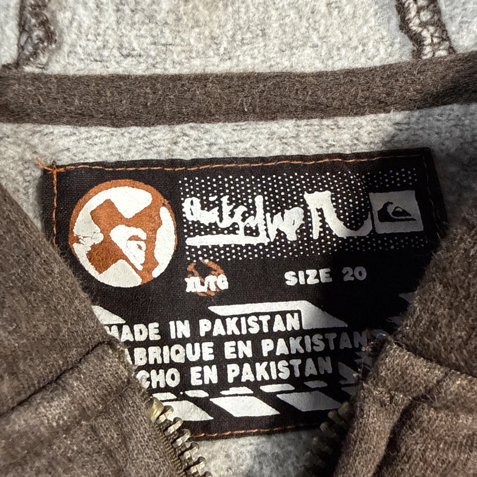 Sudadera con Capucha Quicksilver Marrón Cremallera Completa Niños XL  Foto 2 de 4