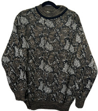 Vtg Kennington Wool Blend Sweater SZ L Pull Over Made in Italy Grandpa Dad 90s