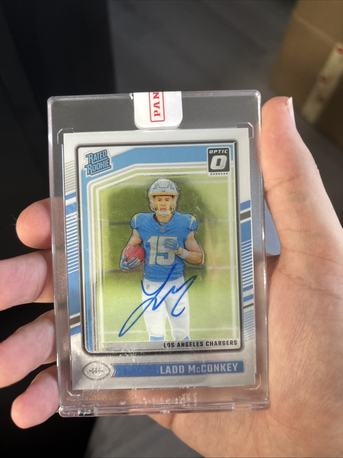 2024 Panini Donruss Optic - Rated Rookie Ladd McConkey #266 Autographs /325