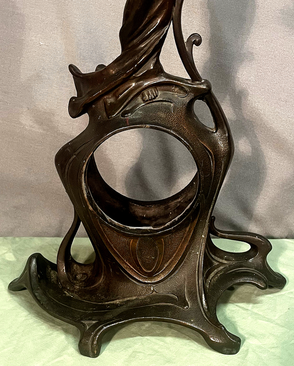 Antique Art Nouveau New Haven Lady Mantel Clock Housing | eBay
