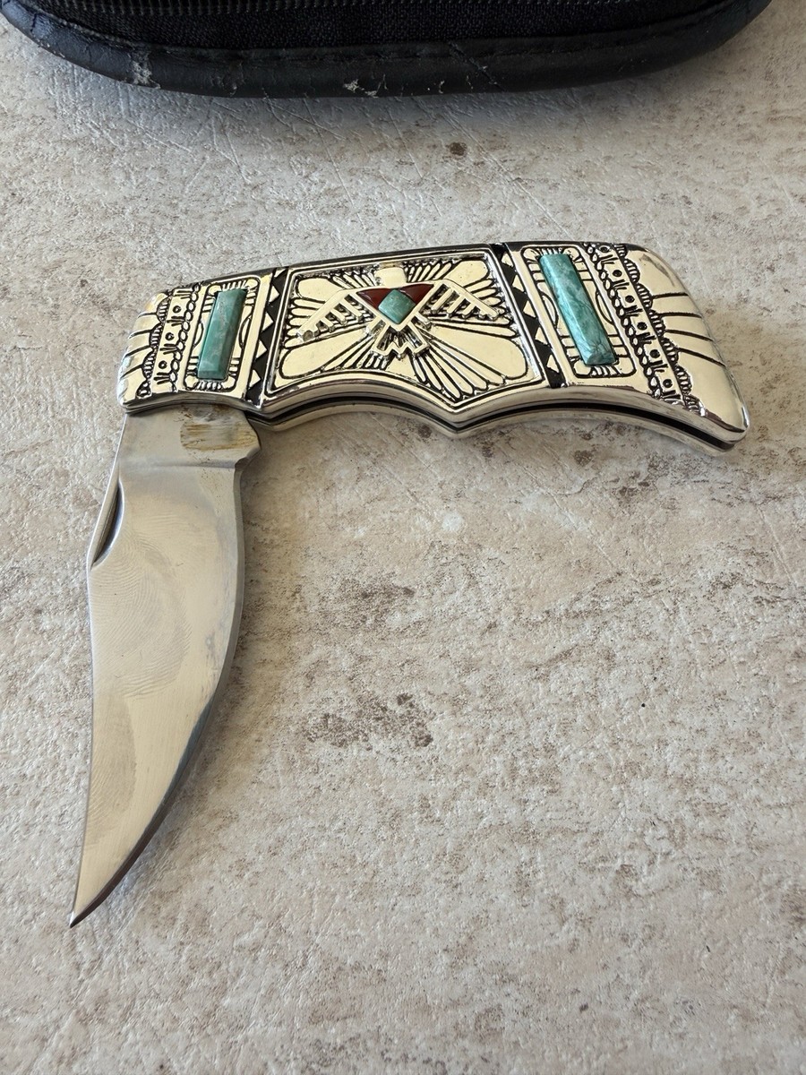 Franklin Mint Collector Knives Pocketknife Eagle Head Western