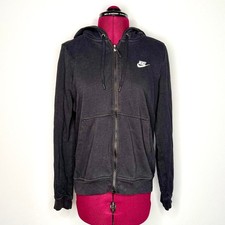 Nike Women's Black Hoodie Full-Zip Size Medium