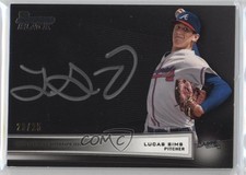 2012 Bowman Bowman Black Collection Auto 23/25 Lucas Sims #BBC-LS Auto 3q5