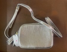 Brand New  Silver Leather Camera Bag