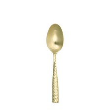 Fortessa Lucca Faceted 18/10 Stainless Steel Flatware, 7.1", Brushed Gold