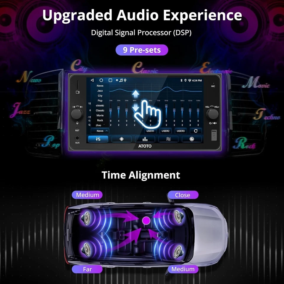 ATOTO A5L 2025 Upgrade 7" Double Din Car Stereo for Toyota Camry Corolla 2G+32G - Image 4 of 4