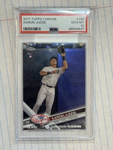 2017 Topps Chrome - Aaron Judge #169 Catching (RC) PSA 10 ROOKIE!