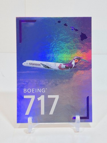 Hawaiian Airlines Pilot Trading Card B717 Foil/37000 (Case+Stand) Incuded! *Rare