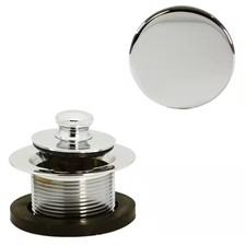 Illusionary Overflow with Lift and Turn Bath Drain Trim Only in Polished Nickel