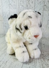 VTG Toys R Us White Tiger Animal Alley Plush Bean Stuffed Cat