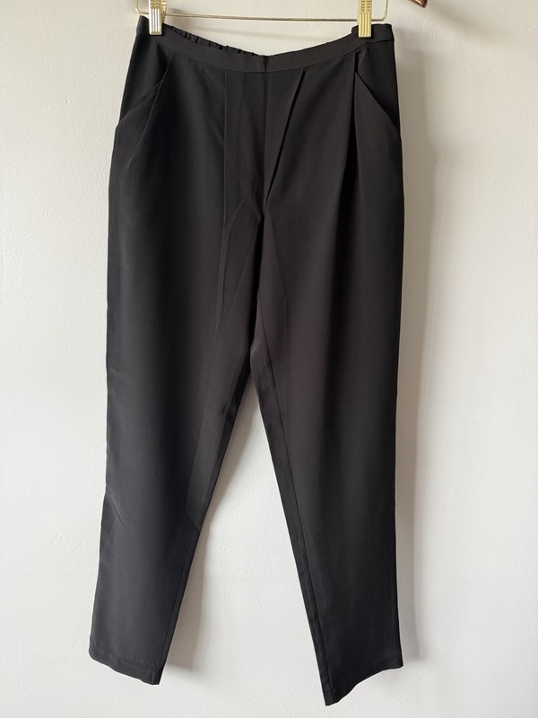Garnet Hill Black Silk Woman Pants Size 4