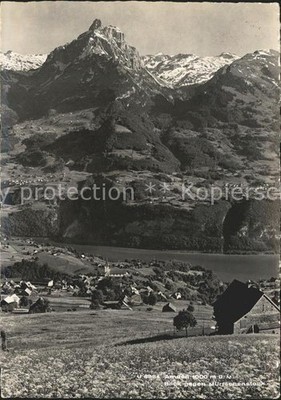 Amden Walensee SG Blick gegen Muertschenstock Walensee