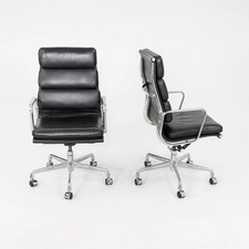 2003 Herman Miller Eames Soft Pad Executive Desk Chair Black Leather 16x Avail