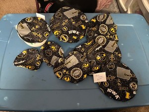 Handmade Iowa Hawkeyes Bowl Covers Various sizes entire LOT SALE 