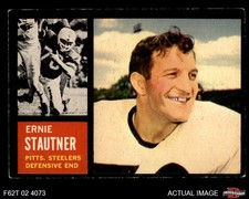 1962 Topps #134 Ernie Stautner Steelers HOF SHORT-PRINT Boston College 3 - VG