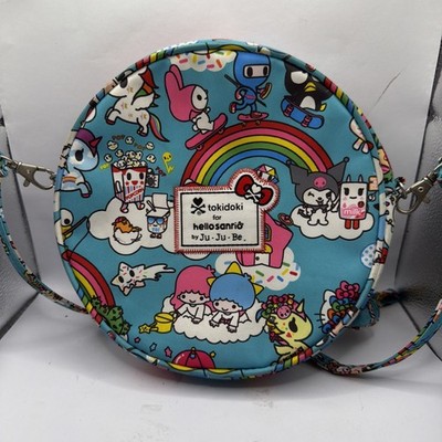 Hello Sanrio Ju Ju Be X Tokidoki Blue Round Zipper Bag/Purse w/Shoulder Strap