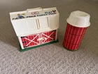 Vintage Fisher-Price Play Family Farm #915 Barn Silo Animals Figures Tractor