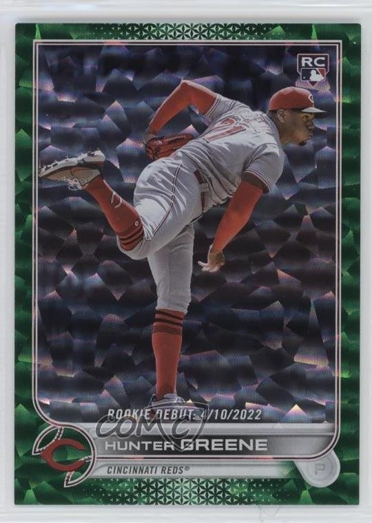 2022 Topps Update Debut Green Foil 369/499 Hunter Greene #US267 Rookie RC 0nr3