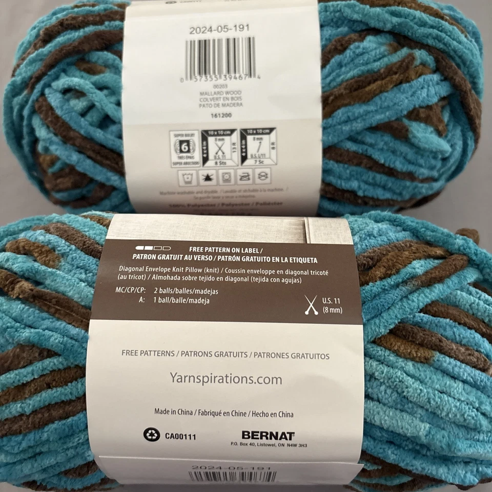 Blanket Blanket Yarn - 5.3oz/150g/108yds - Mallard Wood / Lot Of 2 Skeins - Image 3 of 4