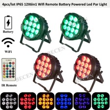 Becen IP65 12X18W IR Remote App Wifi Wireless Powered battery Led Par Light 4pcs