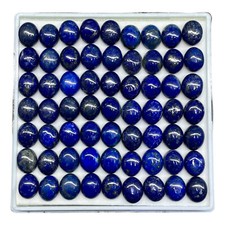 30 Pcs Natural Untreated Lapis Lazuli 11x9mm Oval Loose Cabochon Gemstones Lot
