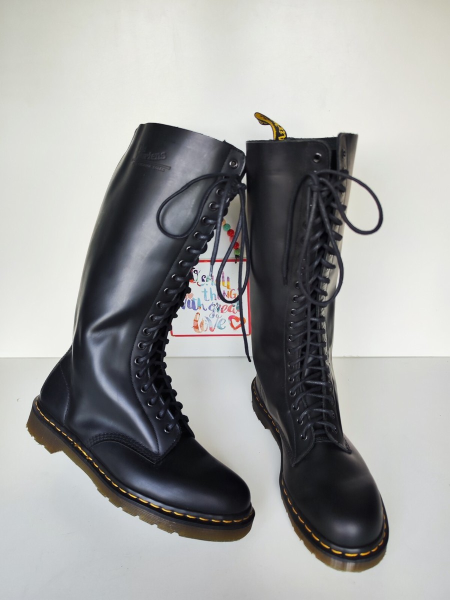 Dr Martens 20 eye 1420 knee high tall vintage england boots UK9.5