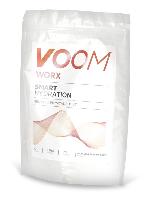 VOOM WORX ORANGE AND PASSION FRUIT 20 SERVING POUCH 200G WHITE 200G