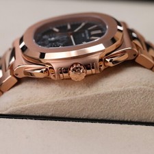 Patek Philippe Nautilus 5980-1R DISCONTINUED 40mm Rose Gold Black Dial Full Set 15