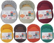 Coppia set cuscino Rotondo imbottiti tinta unita copri sedia diametro 40 AA473