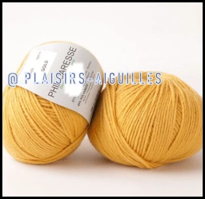 5 pelotes de laine PHIL CARESSE GOLD Neuves - Photo 1/4