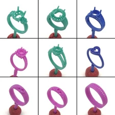 9PC Princess Jewelry Ring Design | Rings Wax Pattern Mold Jewelry Supply WRB351