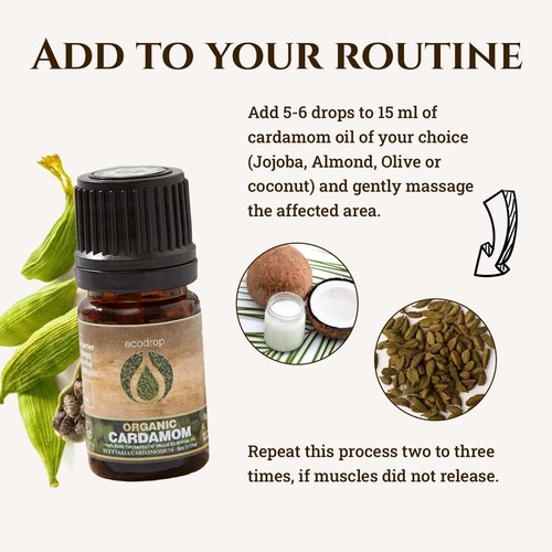 Cardamom Essential Oil Certified Organic 100% Pure Natural Aromatherapy Oil 5ml - Picture 4 of 6