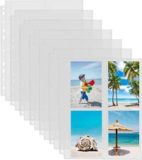 30 Pack Heavy Duty Photo Page Protector (3.5X5, Display 240 Photos), Plastic Cle