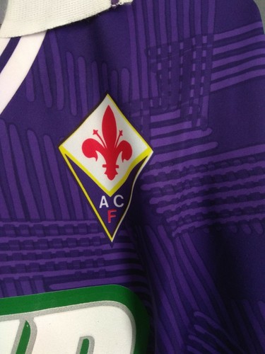 Fiorentina Jersey 1992 1993 Home Long Sleeve L Shirt Maglietta Soccer Lotto ig93 - Picture 4 of 12