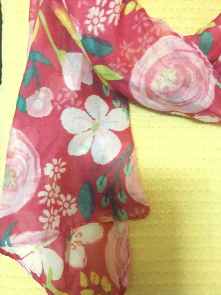 围巾粉色红色浆果绿色黄色花朵夏威夷女式妈妈男式情人节礼物 — 第 3/4 张图片