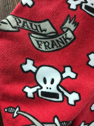 Paul Frank Kapuzenjacke Full Zip Hoodie Sweatshirt rot, weiß Totenköpfe Kinder 5T - Bild 4 von 12