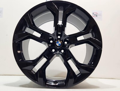 21” BMW X5 X6 Black 744 Wheels Rims Factory OEM Original 2019-2024