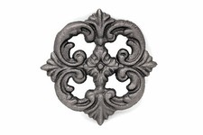 UHRIG Zier Rosette 12x12cm schmiedeeisen Ornament Stahl Eisen