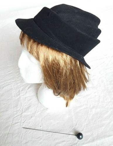 Ladies Vintage French Felt Hat Size 6 7 