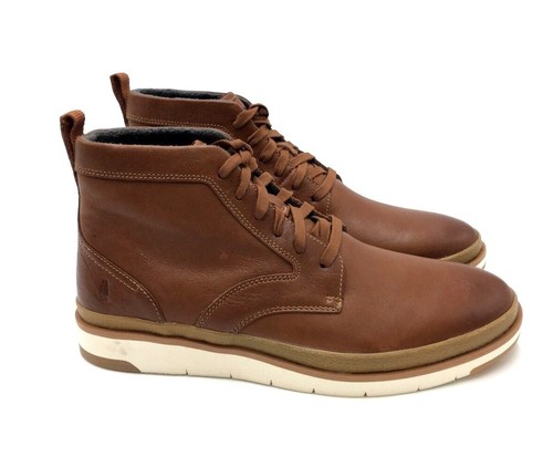 Leather Lace-Up Ankle Boot Size 