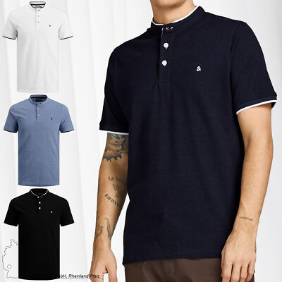 Herren JACK & JONES Polo T-Shirt Kurzarm Hemd Basic Oberteil JJEPAULOS NEU