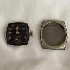 Movimento manuale Bulova 10BS per ricambi o riparazioni con base sterling