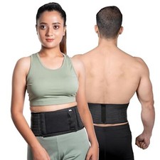 Care Umbilical Black Hernia Belt Pain relief Support Brace with Remove Elastic