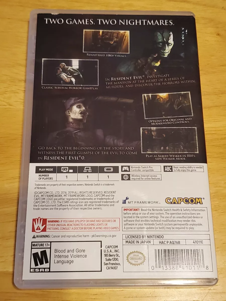  Resident Evil Origins Collection - Nintendo Switch : Capcom U S  A Inc: Video Games